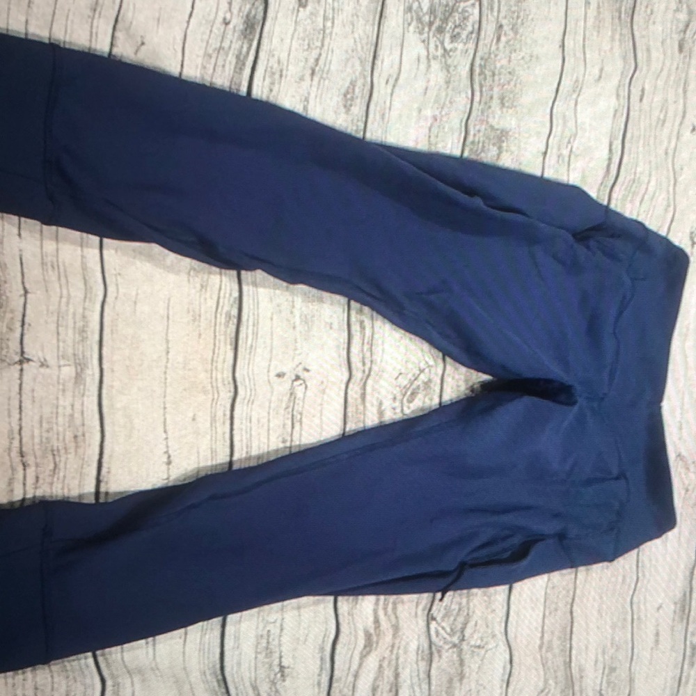 Avalanche blue heavyweight leggings with zip pockets